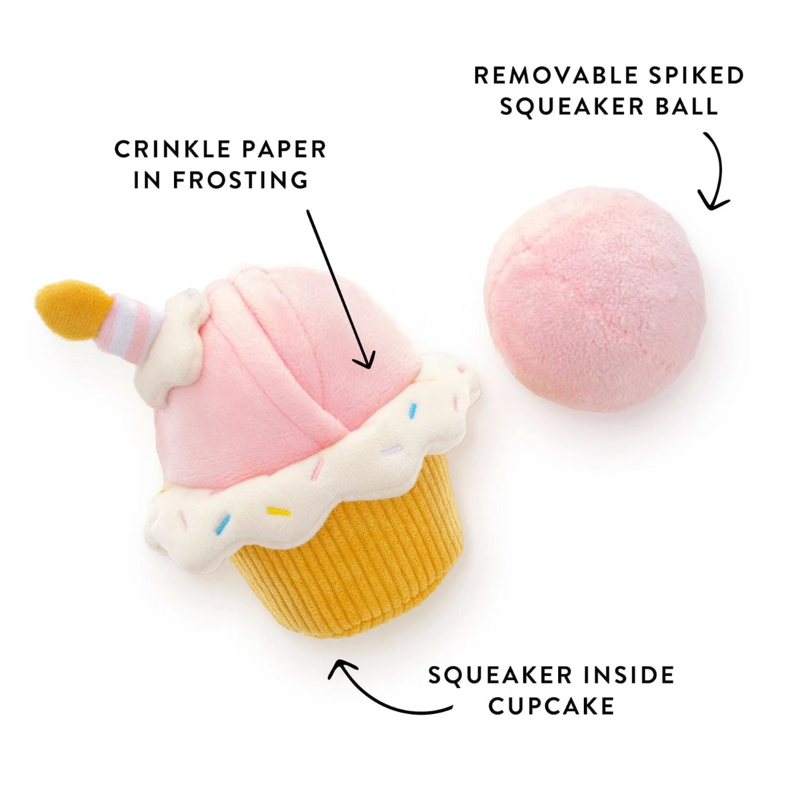 2-in-1 Cupcake Interactive Bounce Dog Toy - Image 3
