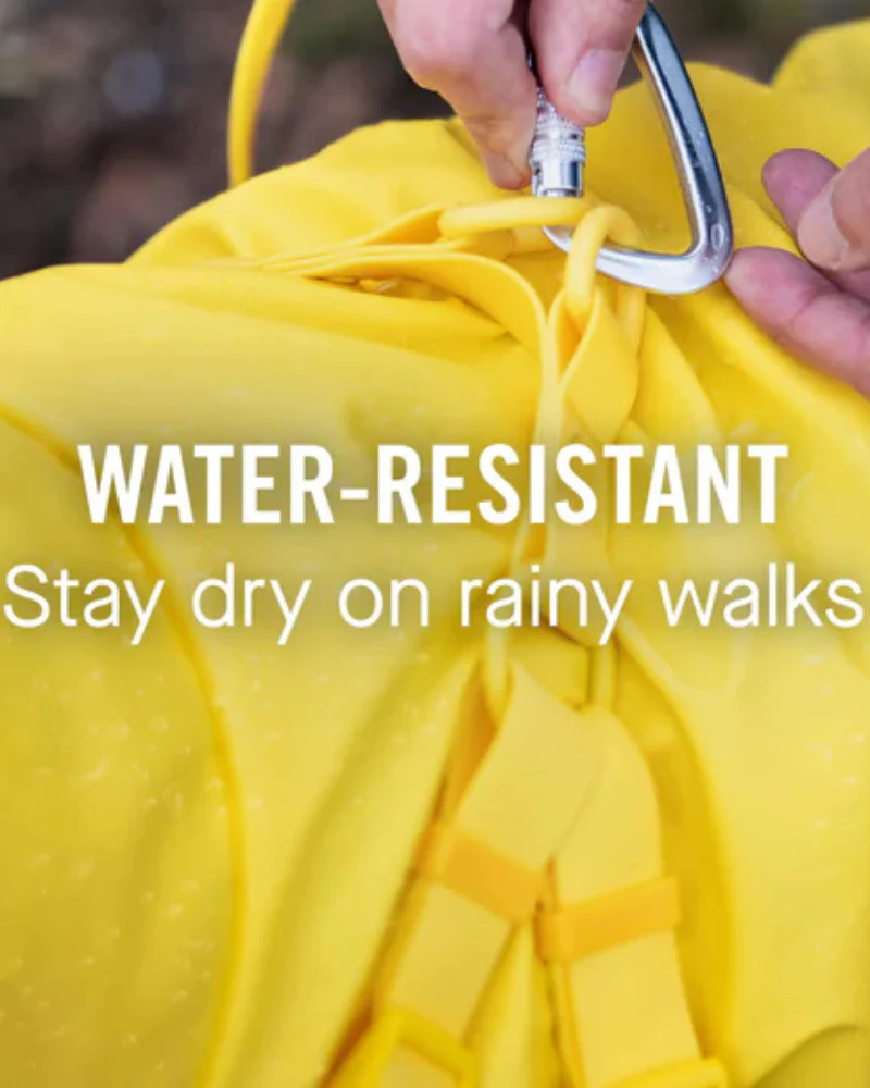 2-In-1 Dog Harness Raincoat in Yellow - Image 6
