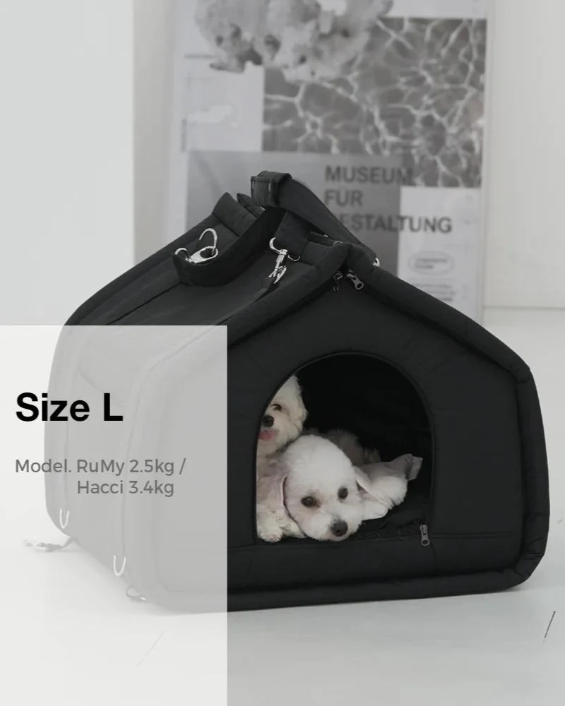 2-In-1 Pet Bed w/ Handles in Black or Beige (FINAL SALE) - Image 7