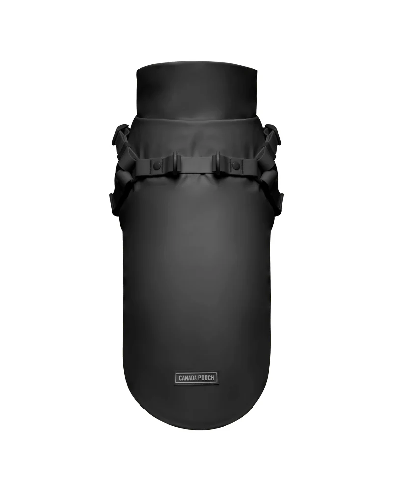 2-In-1 Dog Harness Raincoat in Black - Image 4