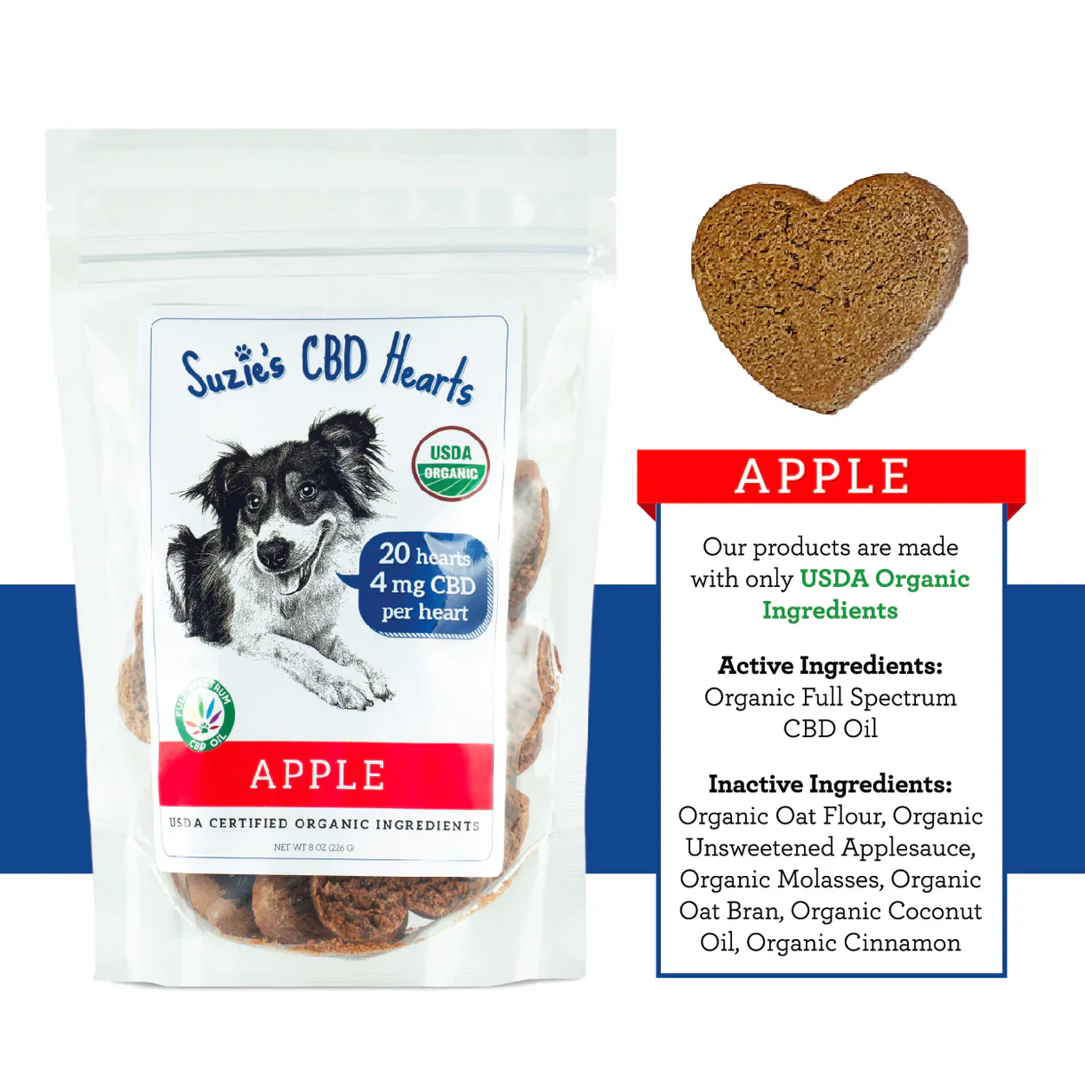 CBD Apple Dog Treats (4mg)