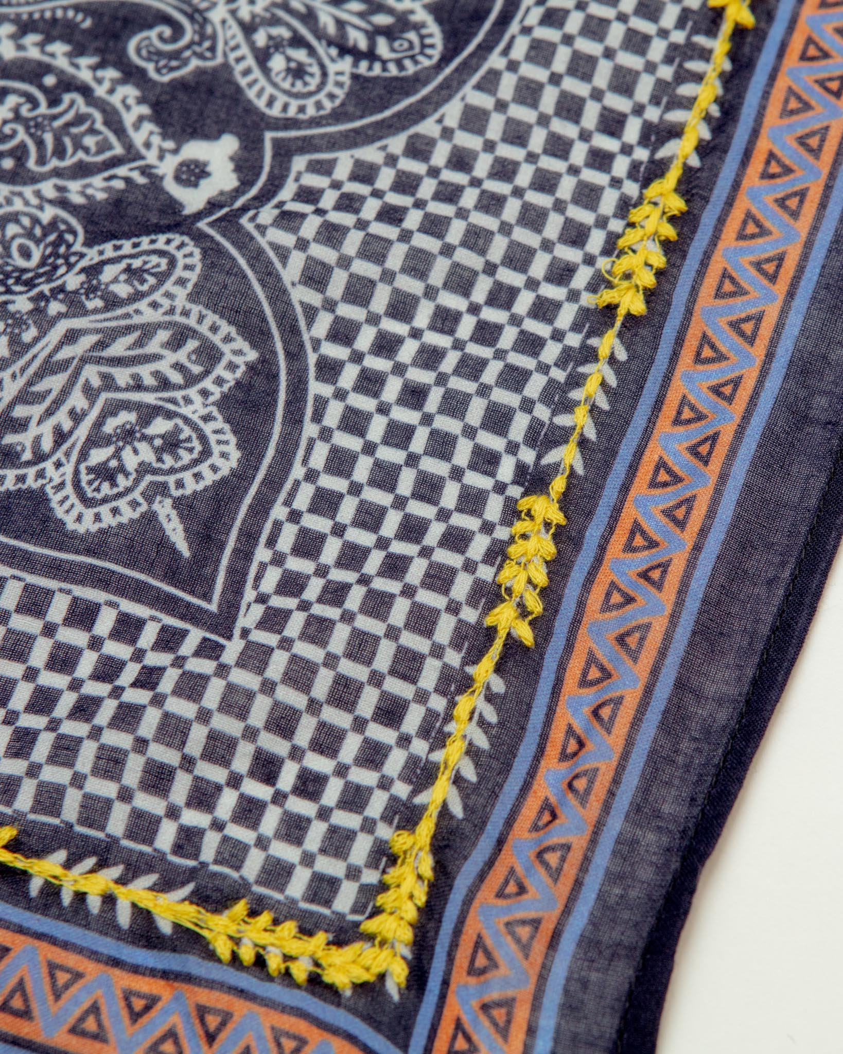 Abstract Navy Paisley Dog Bandana - Image 2