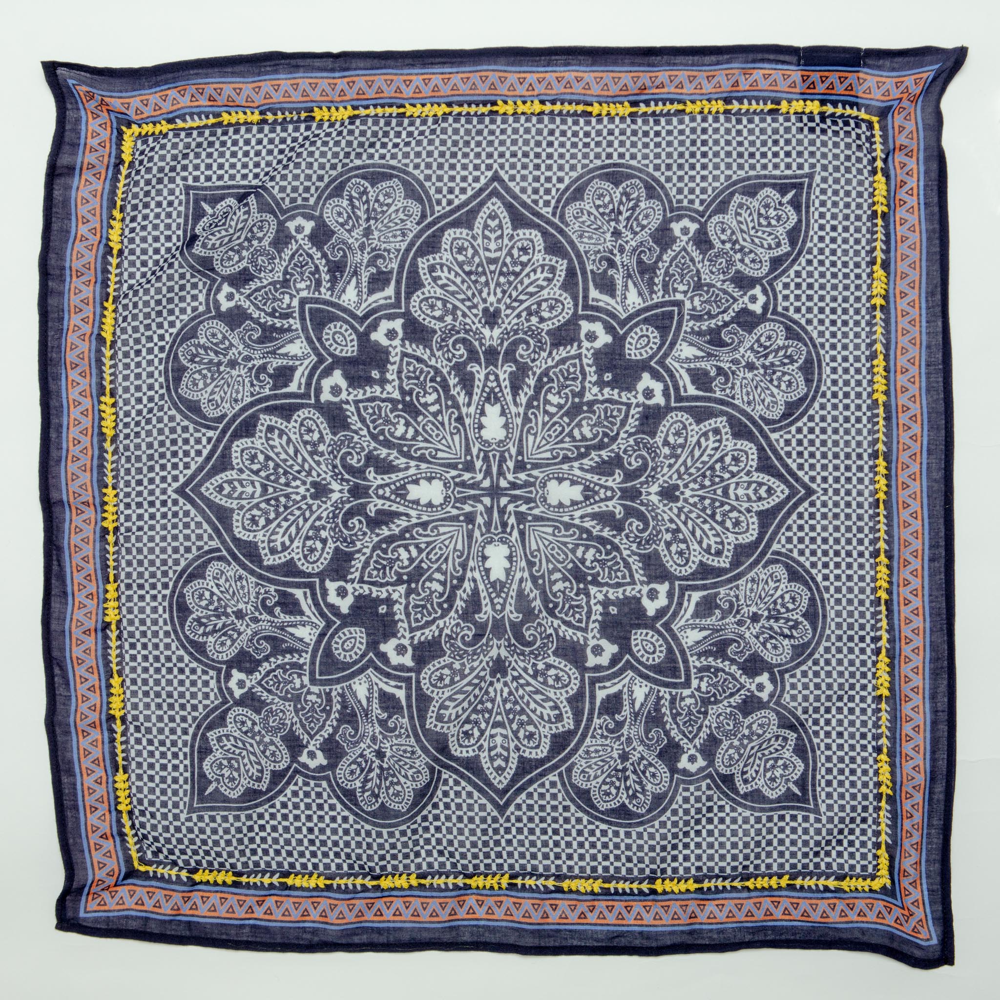 Abstract Navy Paisley Dog Bandana - Image 3