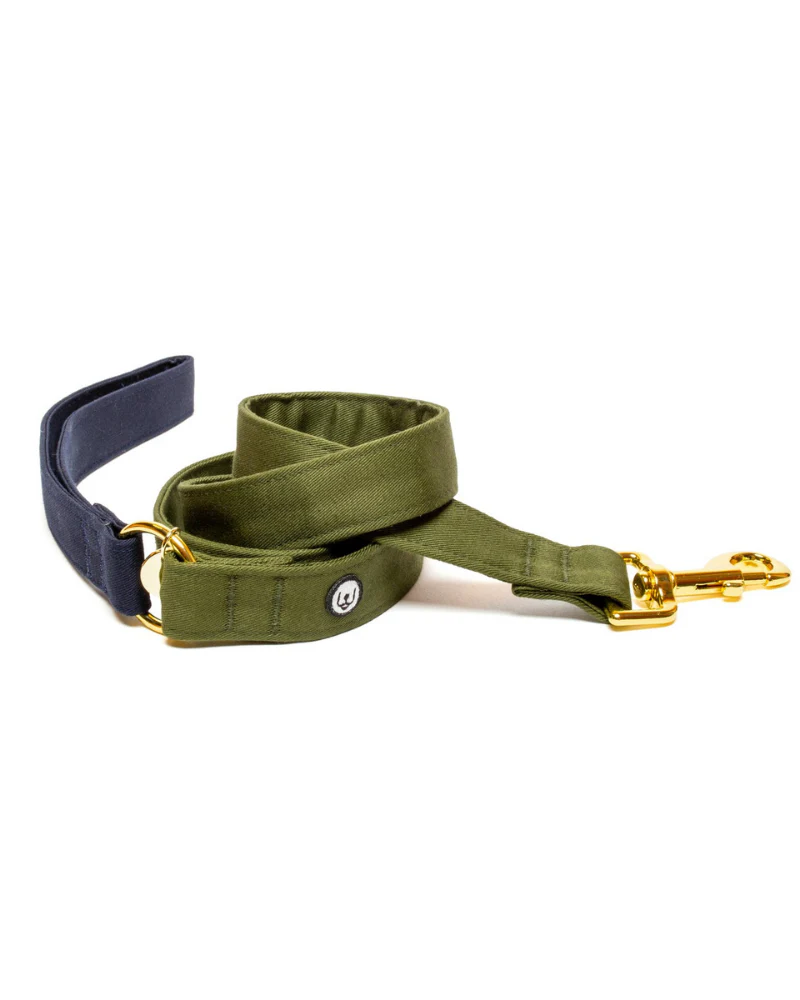 Adjustable No-Pull Dog Harness in Navy & Olive - Image 2