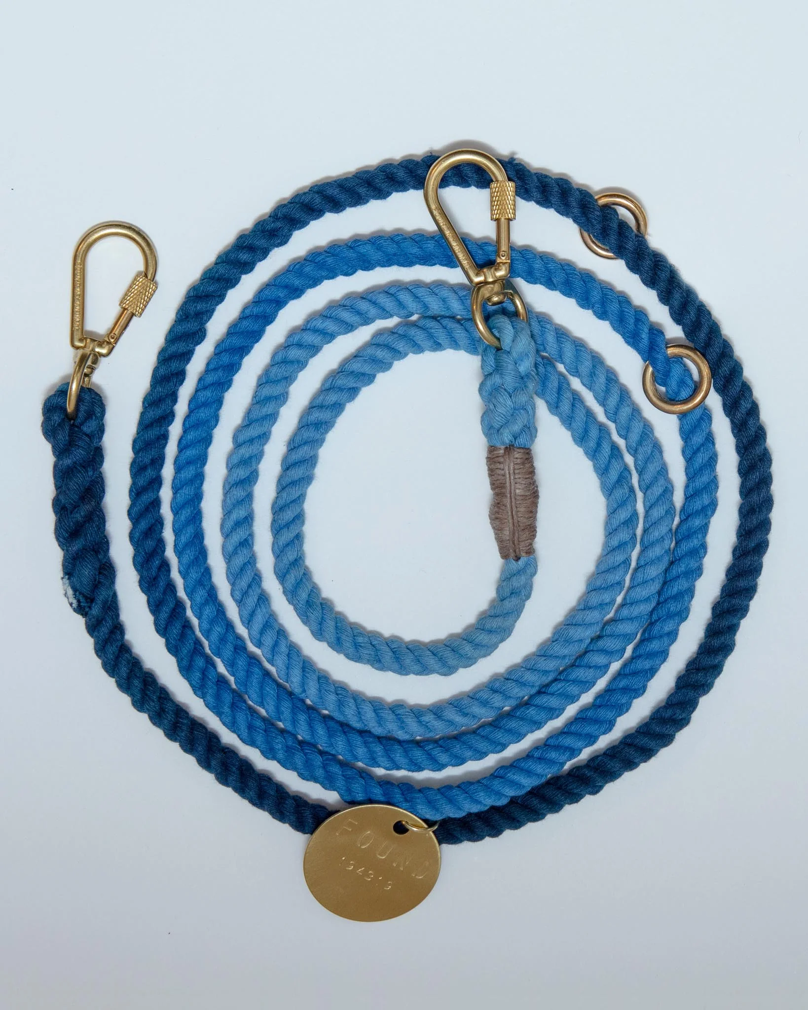 Adjustable Rope Dog Lead in Latty Blue (Made in the USA) (FINAL SALE) - Image 2