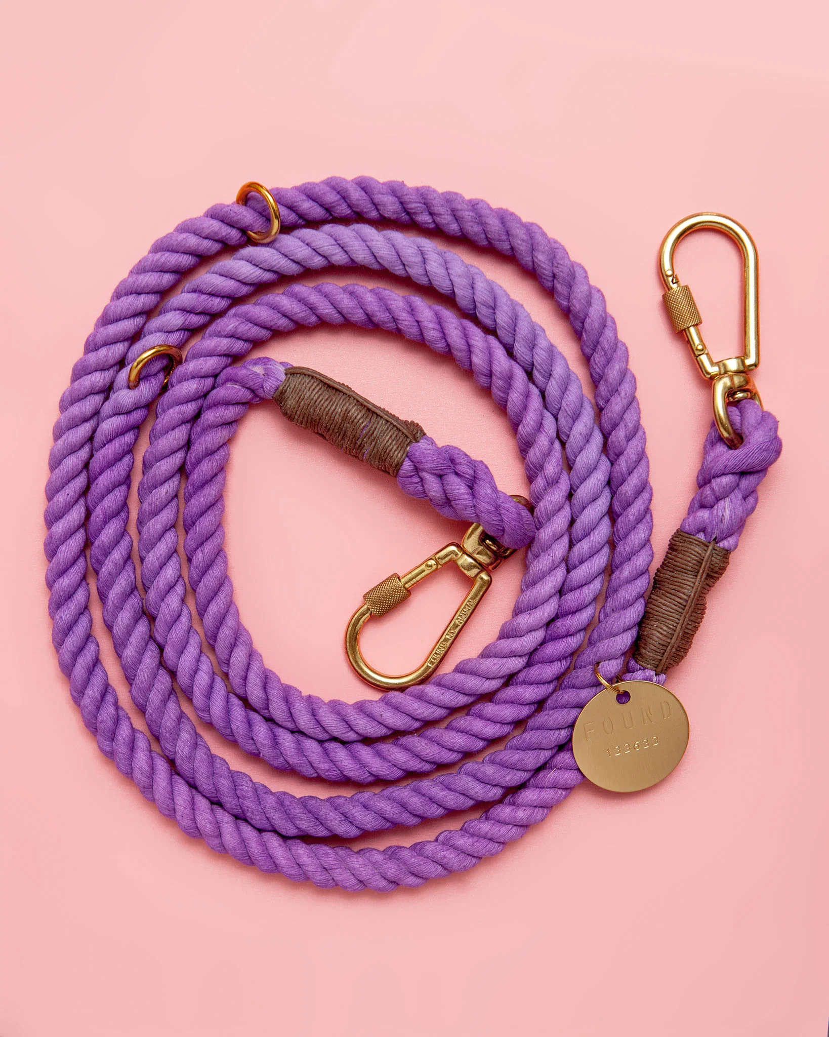 Adjustable Rope Lead in Wisteria (Made in the USA)