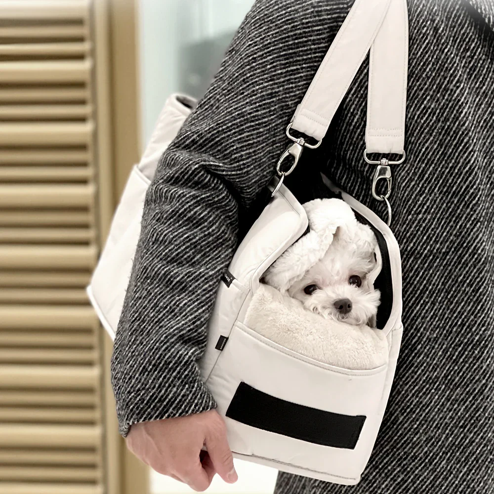 Adjustable Strap Dog Carrier Bag in Black (FINAL SALE) - Image 2