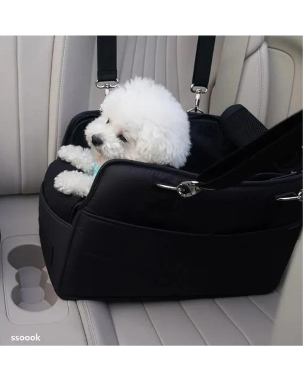 Adjustable Strap Dog Carrier Bag in Black (FINAL SALE) - Image 8