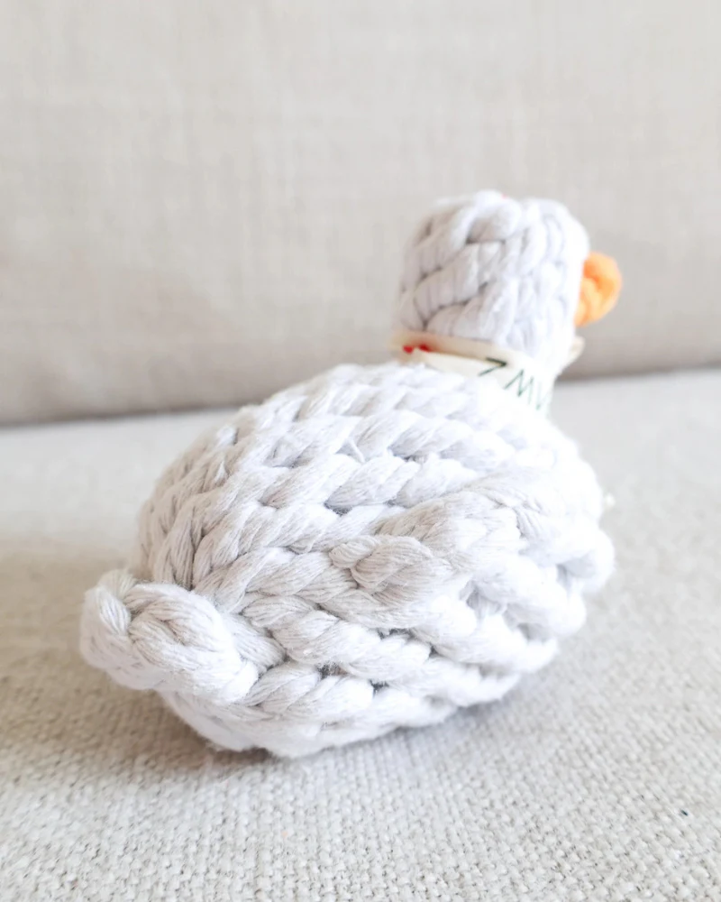 Agnes the Duck Squeaker Rope Dog Toy - Image 4