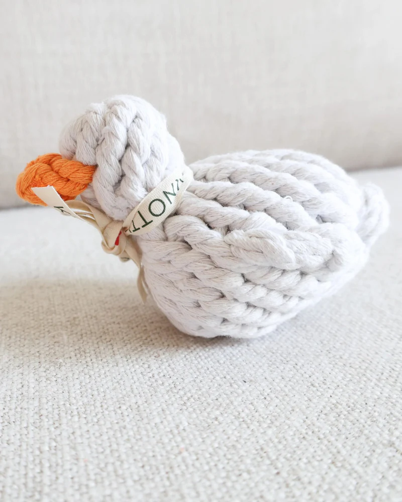 Agnes the Duck Squeaker Rope Dog Toy - Image 5