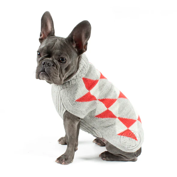 ALQO WASI | Coral Argyle Sweater - Image 3