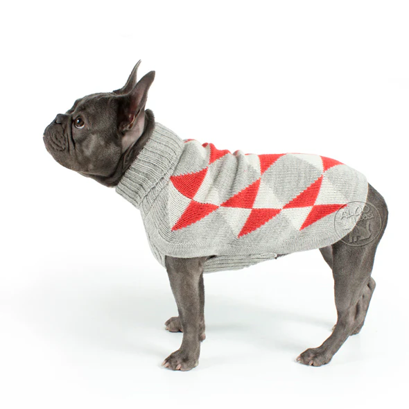 ALQO WASI | Coral Argyle Sweater - Image 4