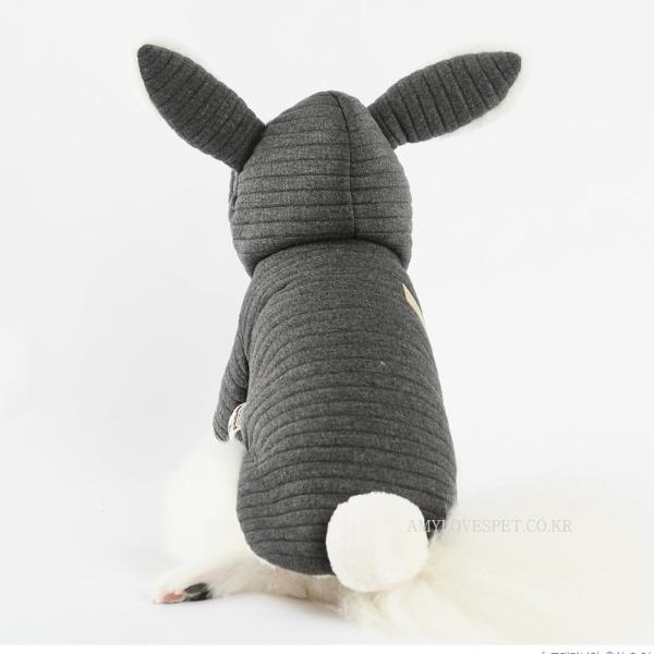 AMY LOVES PET | Bunny Hoodie in Grey - Image 2