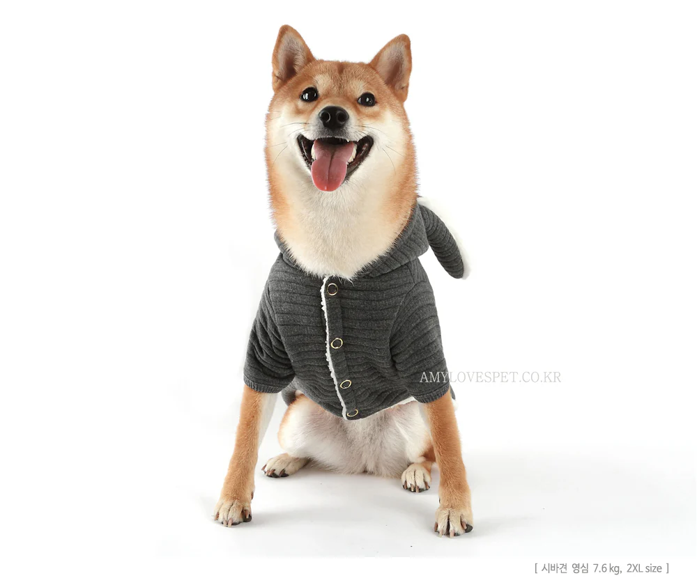 AMY LOVES PET | Bunny Hoodie in Grey - Image 9