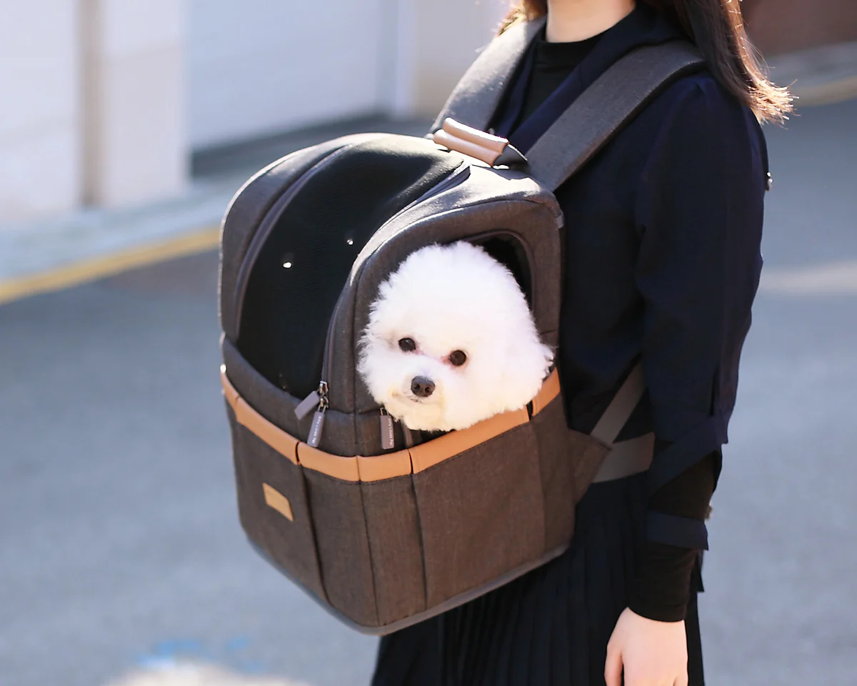 AMY LOVES PET | Front Door Carrier in Denim Grey - Image 8