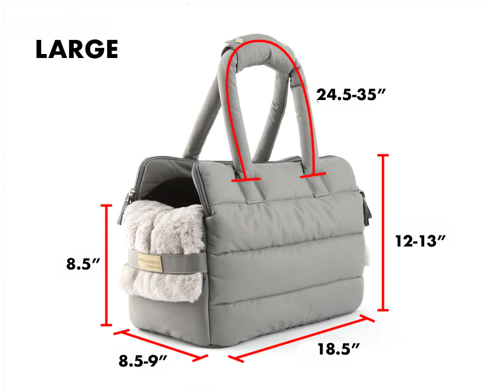 AMY LOVES PET | Rene Padded Shoulder Bag in Black - Image 18