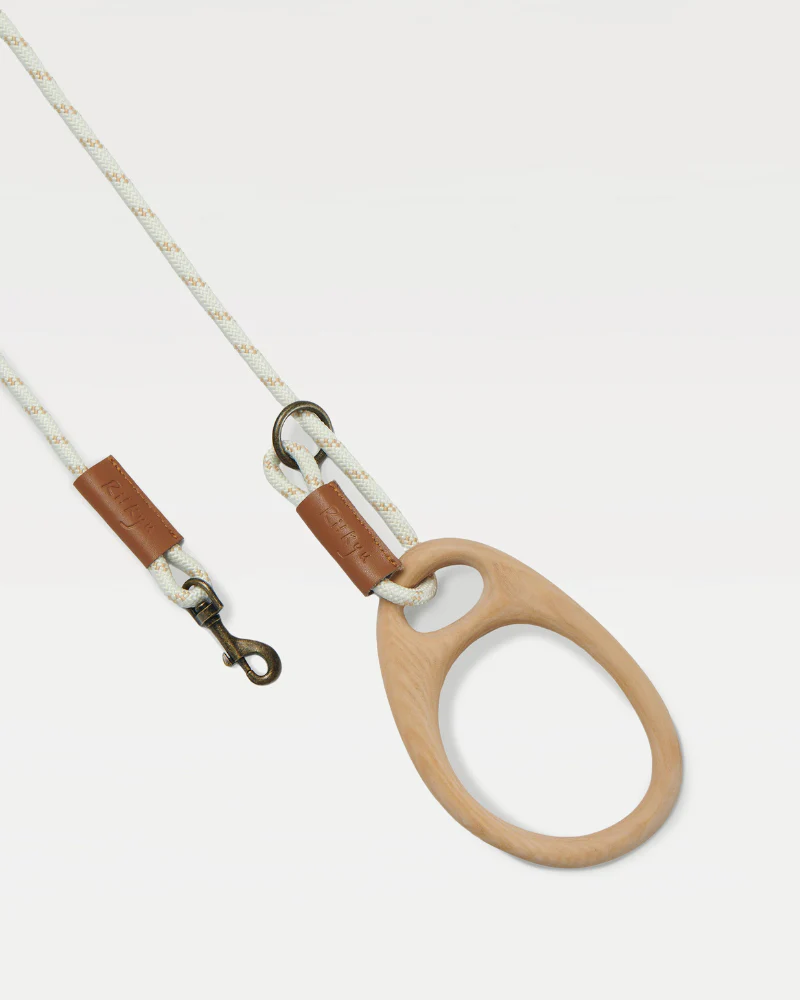 Ash Wood Handle Dog Leash - Image 2
