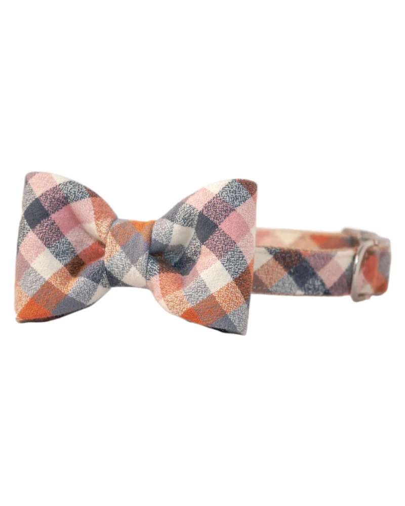 Aspen Flannel Bow-Tie Dog Collar (Made in the USA) - Image 2