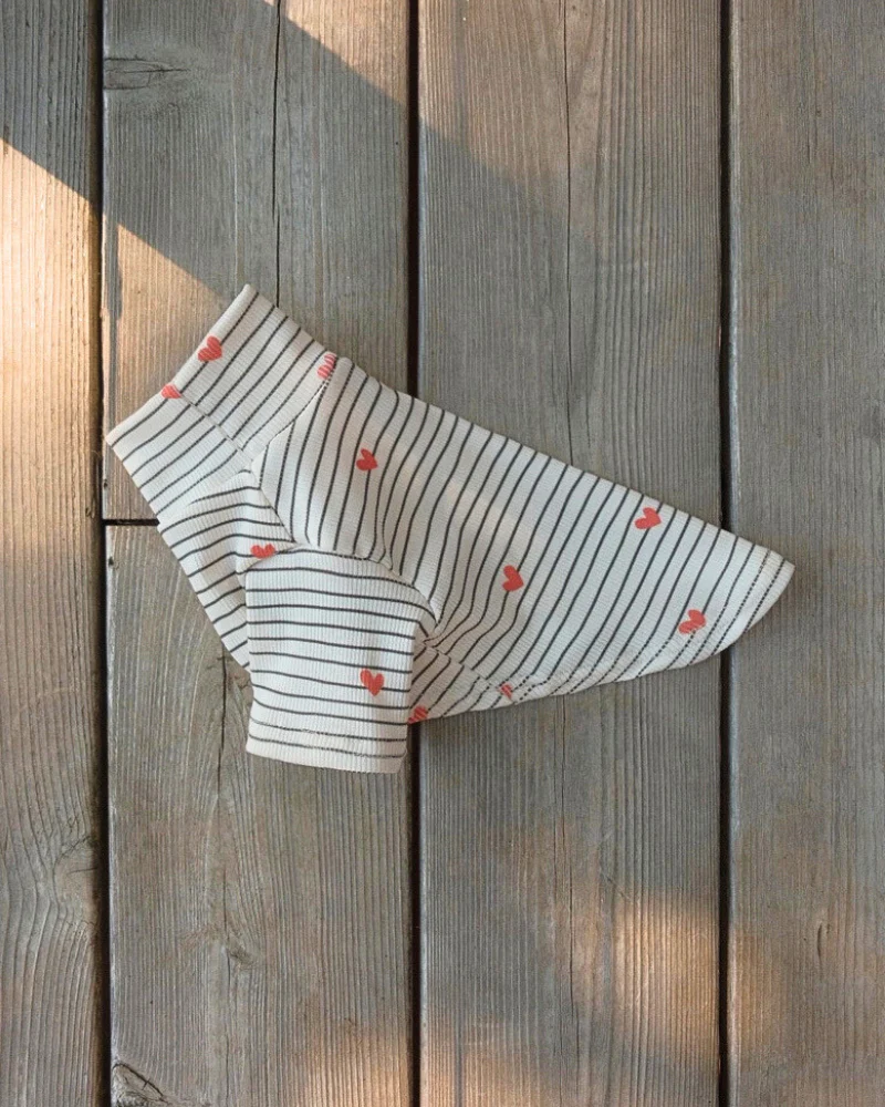 Aveline Striped Heart Dog Pullover - Image 9
