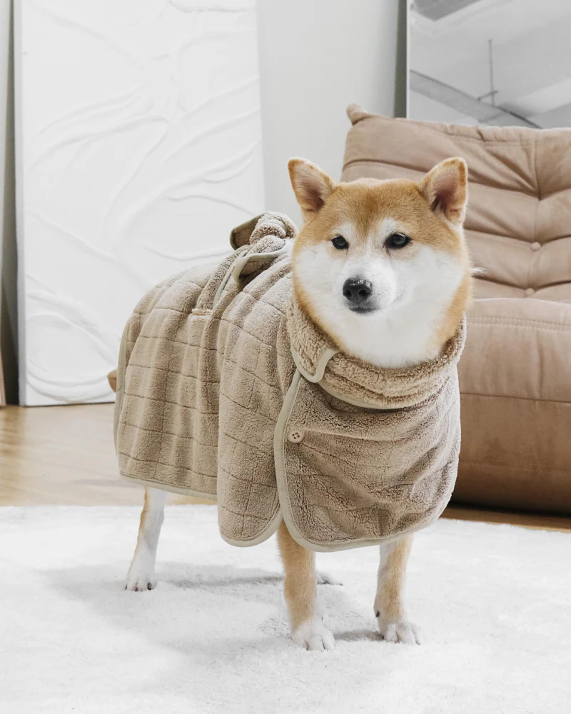 Baby Fleece Microfiber Dog Bathrobe - Image 3