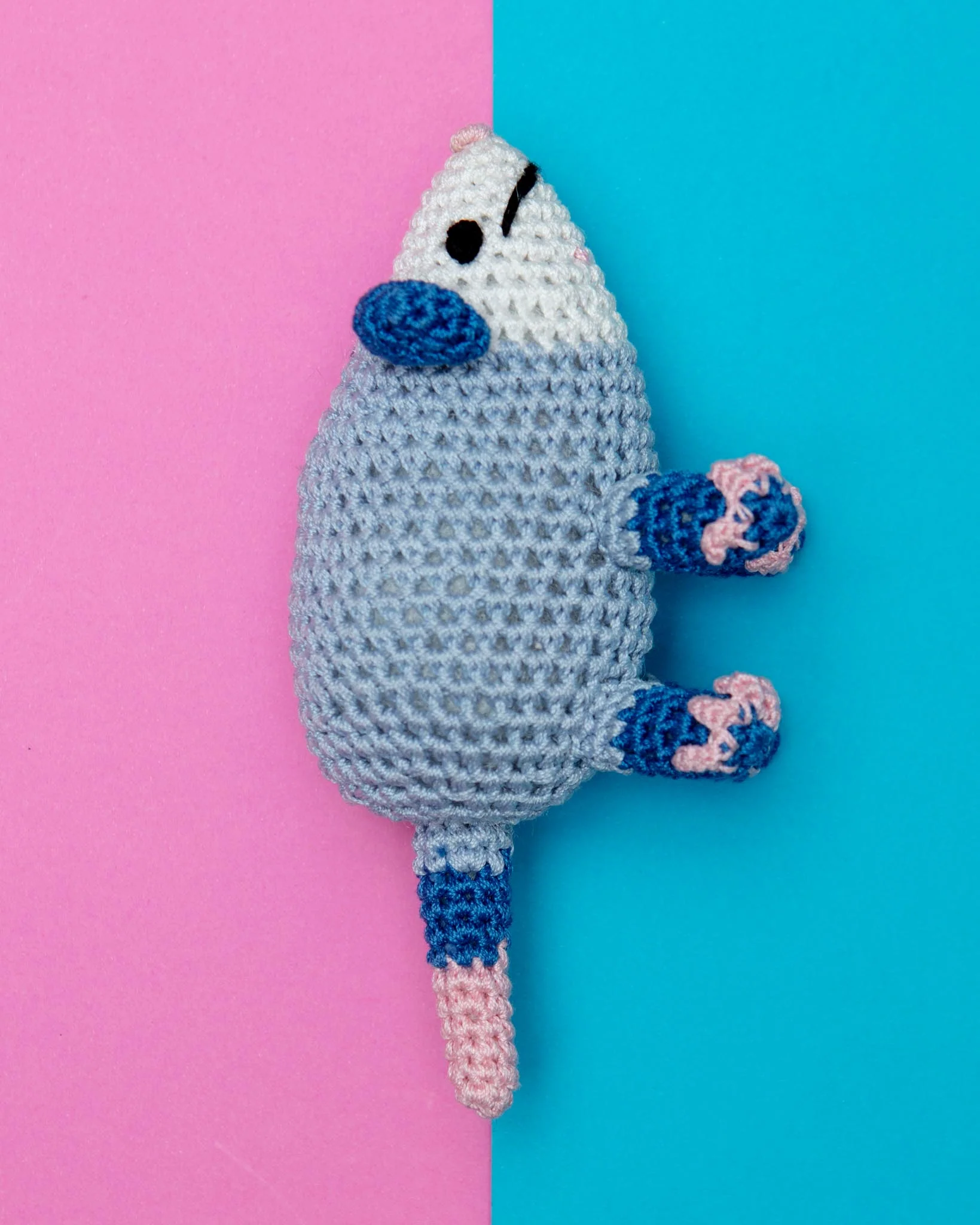 Pookie the Possum Organic Knit Squeaky Dog Toy - Image 2