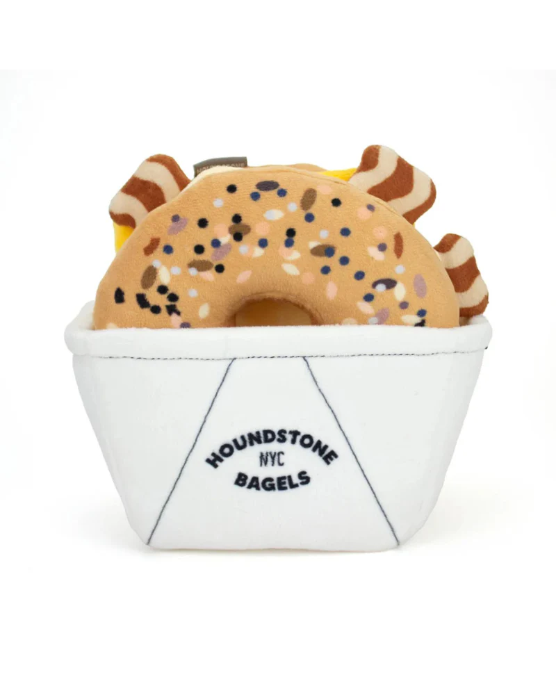 Bacon, Egg & Cheese Bagel Crinkly Snuffle Dog Toy
