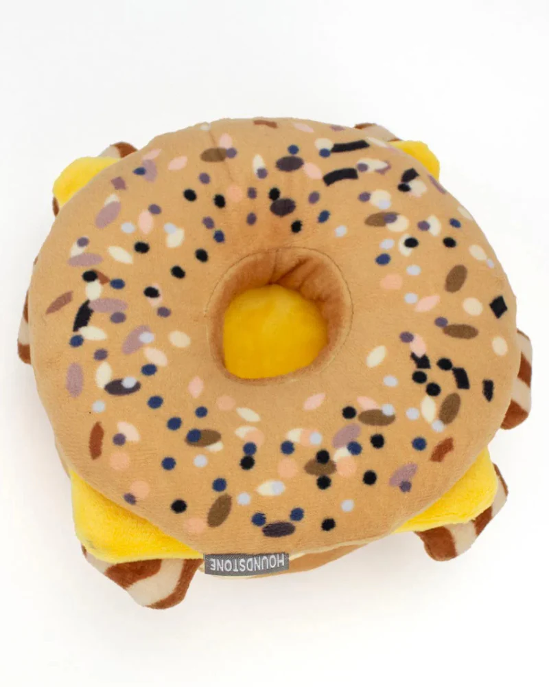Bacon, Egg & Cheese Bagel Crinkly Snuffle Dog Toy - Image 2