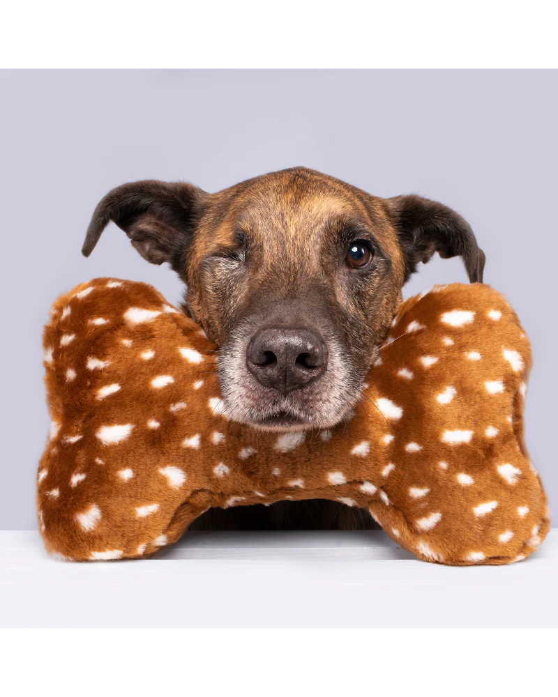 Bambi Bone Plush Dog Toy - Image 3