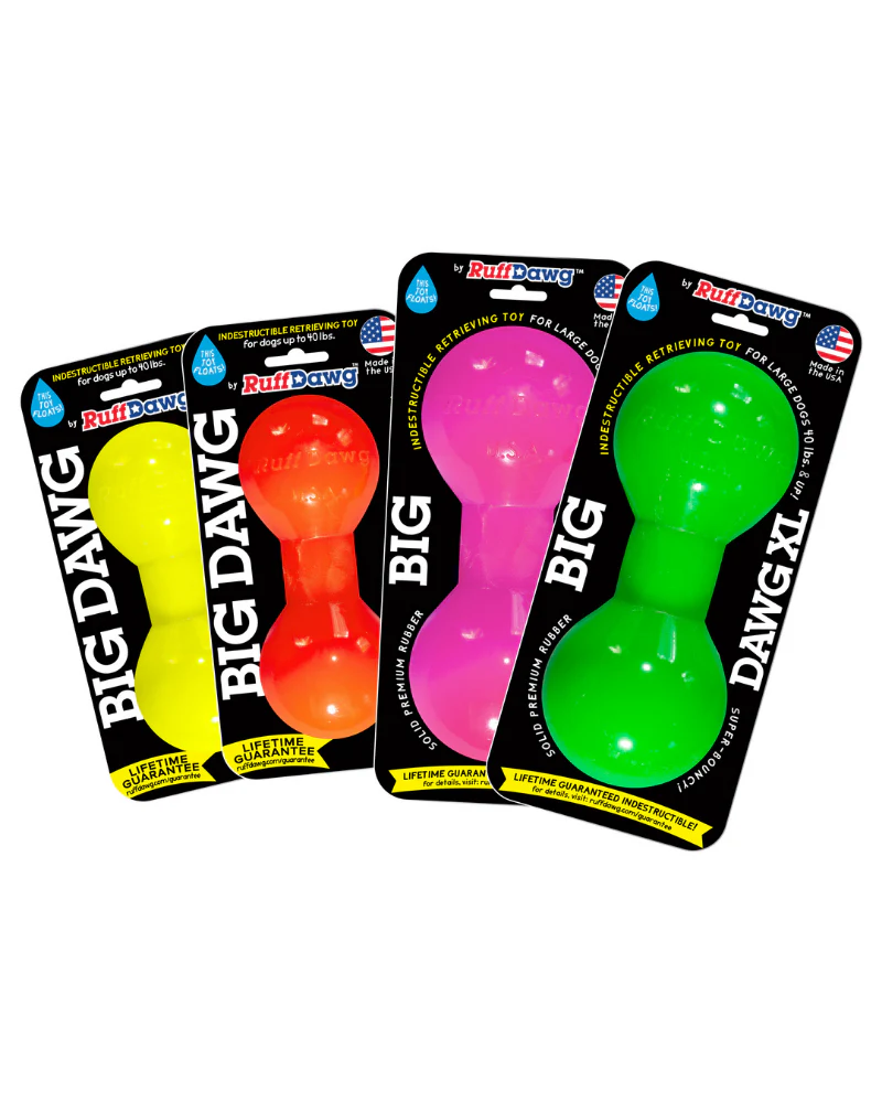 Bar-Bell Rubber Dog Toy<br>(Guaranteed Tough)<br>(Made in the USA) - Image 5