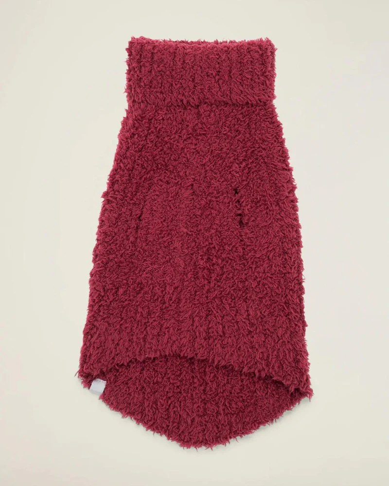 CozyChic Cranberry Ribbed Dog Sweater (FINAL SALE) - Image 3