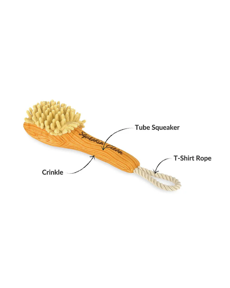 Bark n' Bristles Squeaky Plush Dog Toy - Image 5