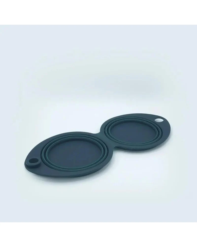 Double Travel Dog Bowl in Forest Green - Image 3