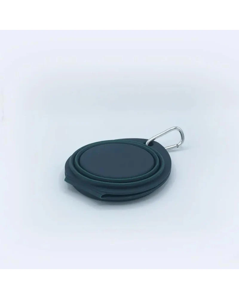 Double Travel Dog Bowl in Forest Green - Image 4