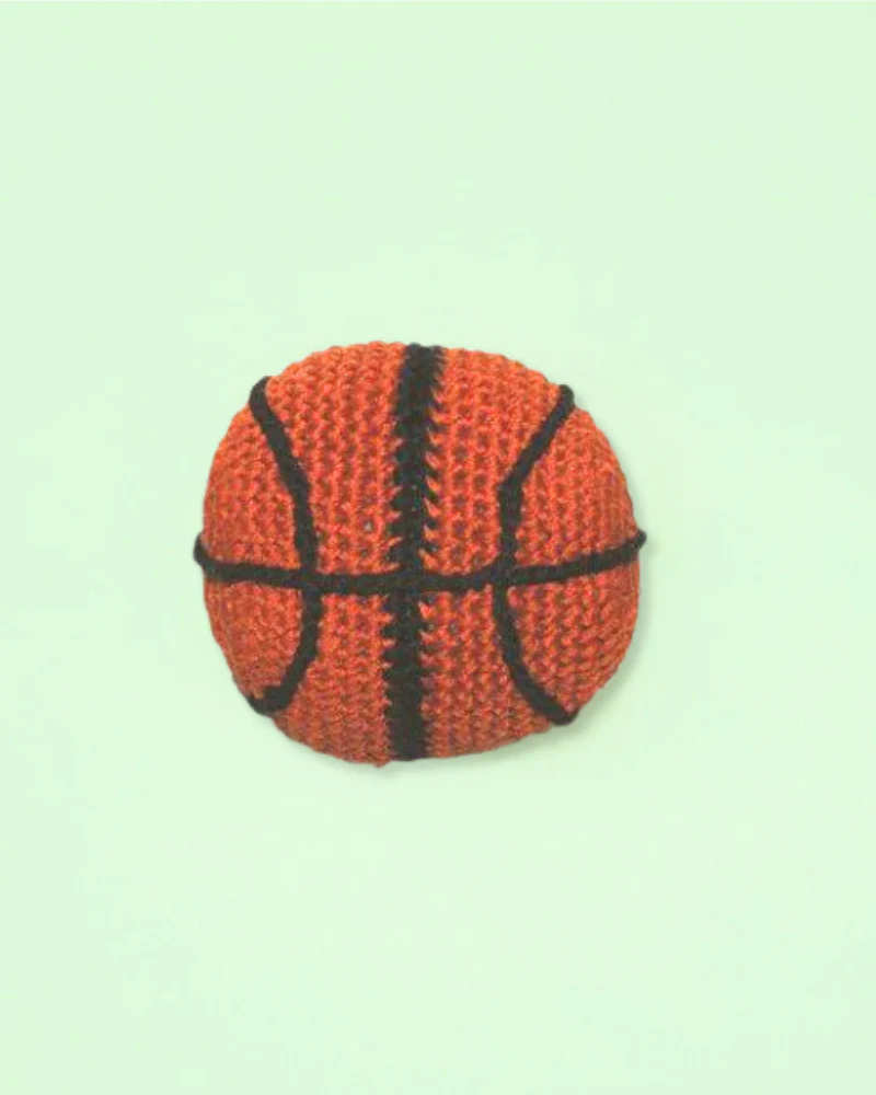 Basketball Knit Dog Toy