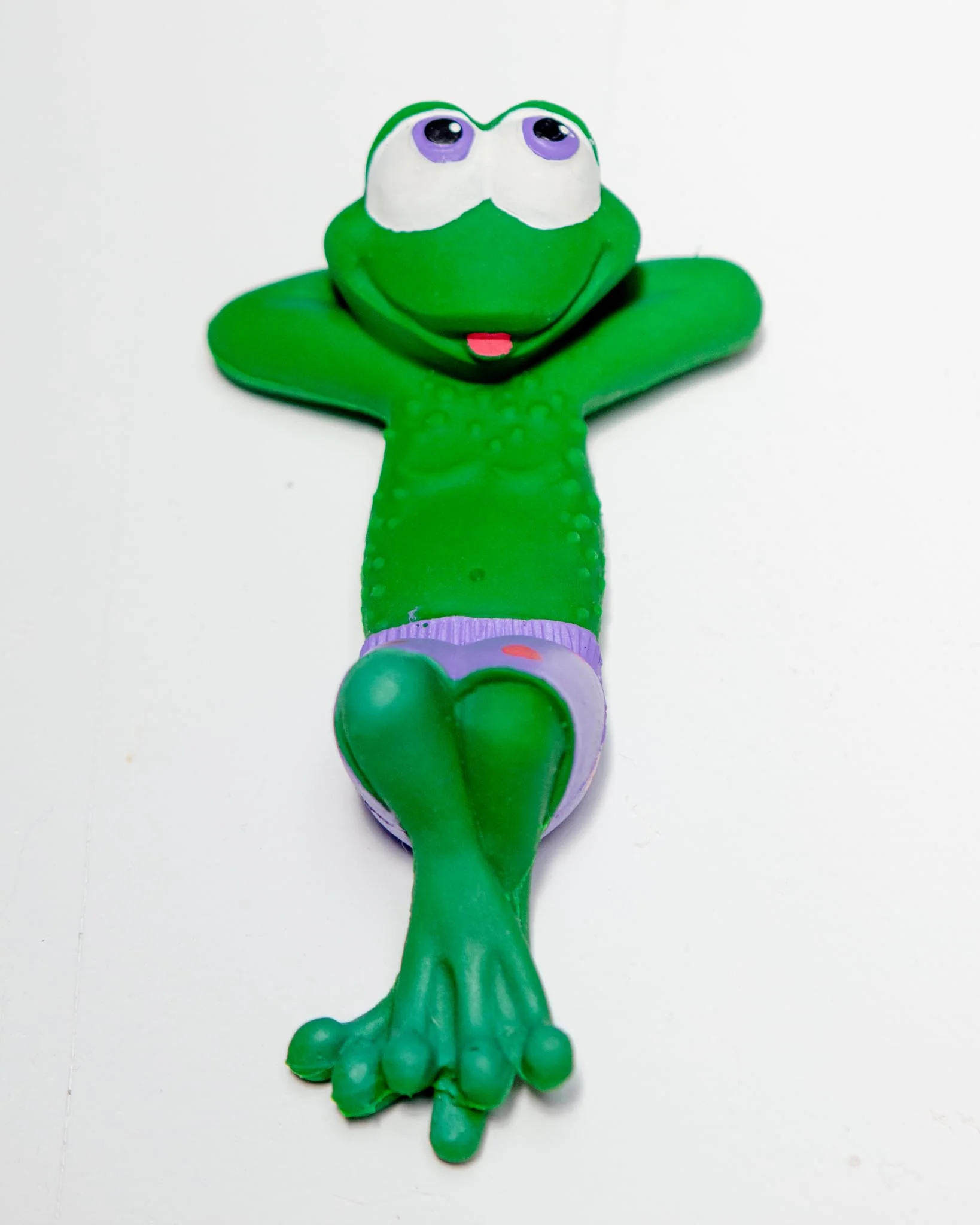 Beach Frog Squeaky Rubber Dog Toy