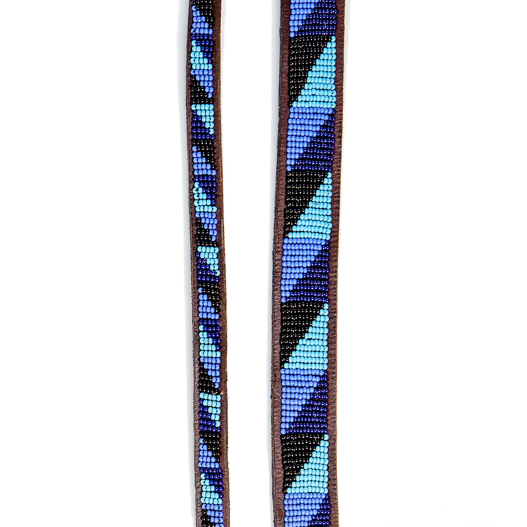 BEADWORKS KENYA | Ziggy Blue Beaded Leash - Image 2