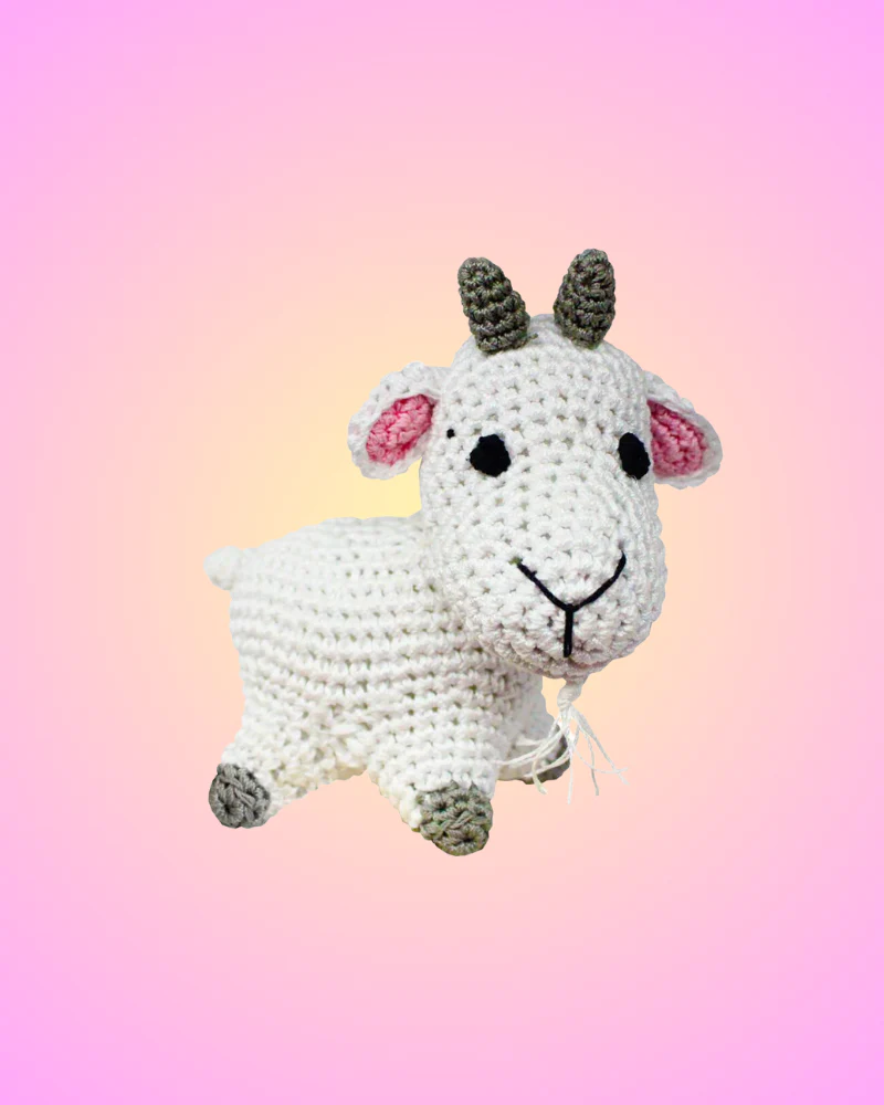Bearded Goat Organic Knit Dog Toy - Image 3