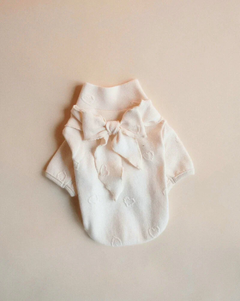 Beatrice Lady Bow Long-Sleeve Dog Shirt (FINAL SALE) - Image 2
