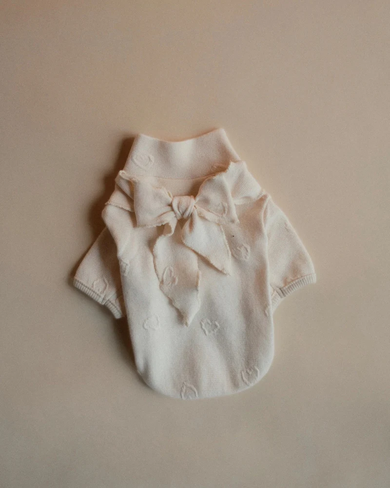 Beatrice Lady Bow Long-Sleeve Dog Shirt (FINAL SALE) - Image 9