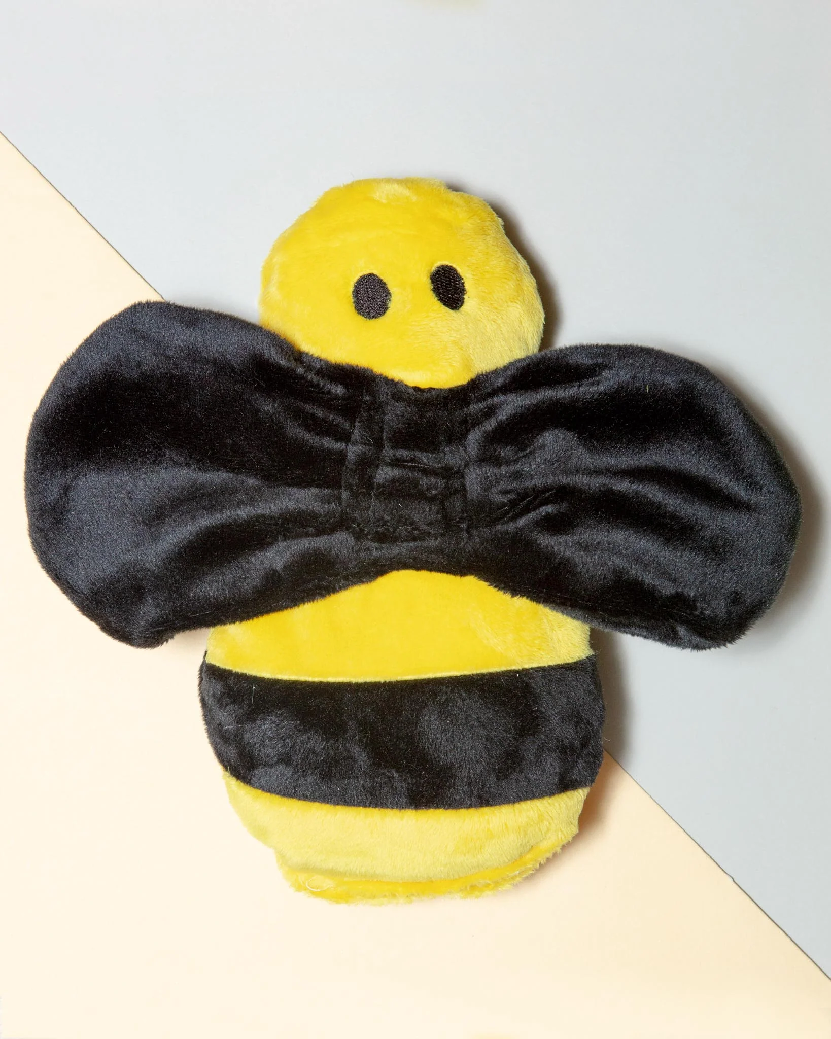 Bee Squeaky Plush + Crinkle Dog Toy (Made in the USA) (FINAL SALE)