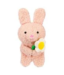 Betty Bunny Wabbit Flattie Crinkly & Squeaker Dog Toy (13") - Image 2