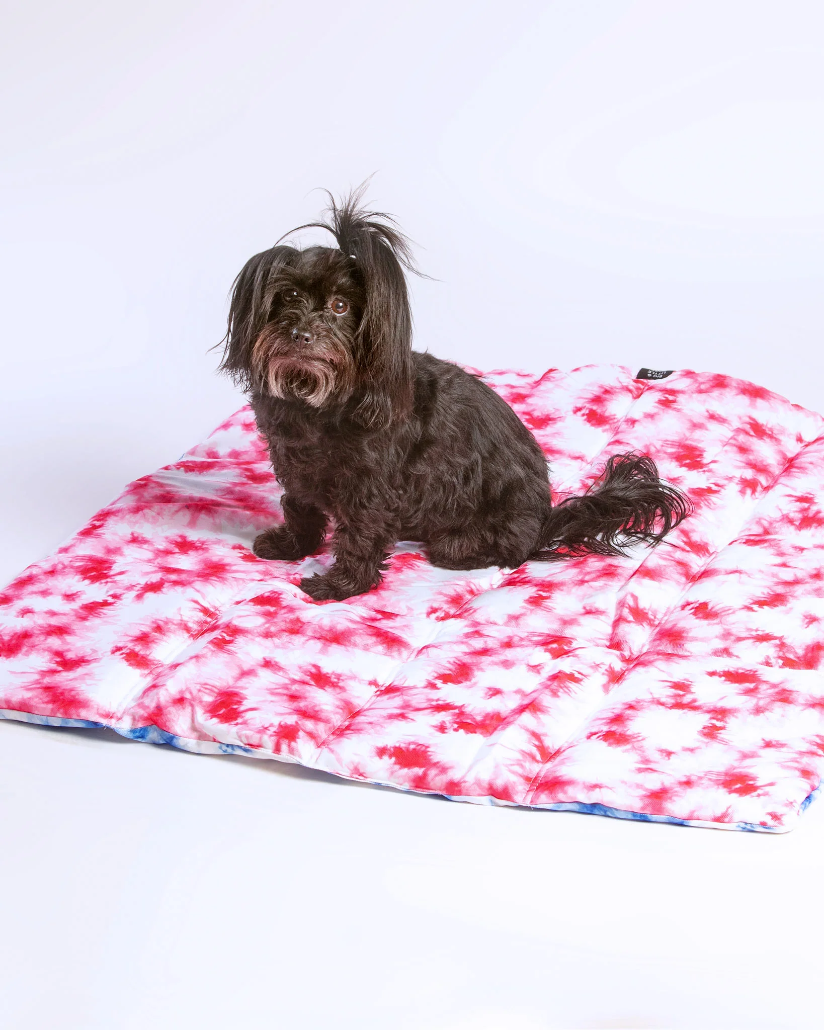 On-The-Go Pet Mat in Indigo & Neon Pink Tie-Dye (FINAL SALE) - Image 2