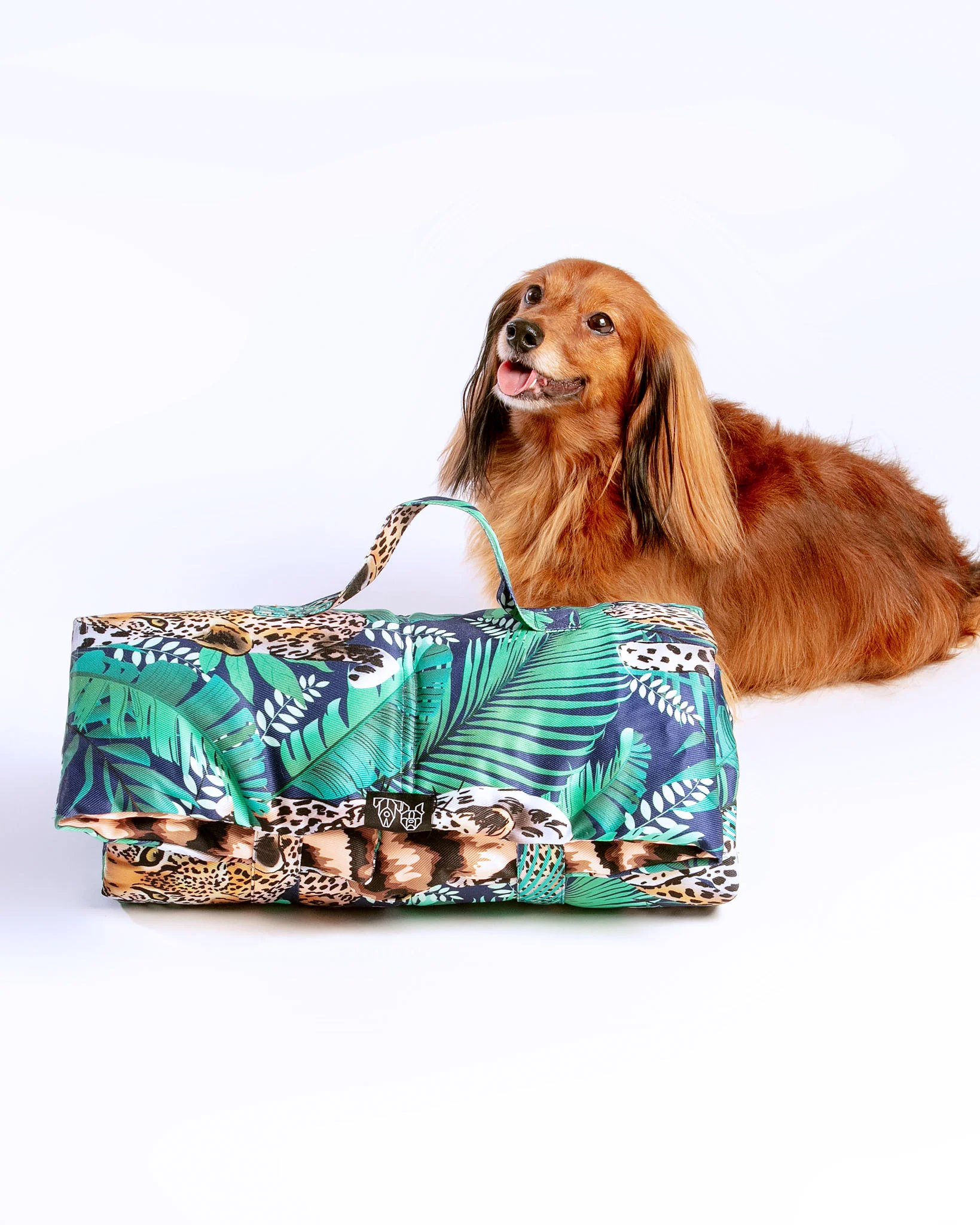 On-The-Go Pet Mat in Tropical Luxe Leopard << FINAL SALE >> - Image 3