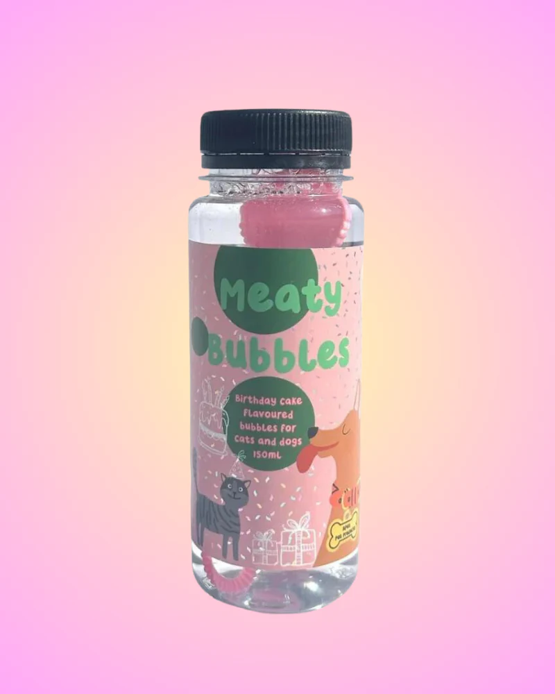 Birthday Cake Flavored Bubbles for Dogs & Cats (Vegan, Gluten Free and Halal Safe!) - Image 2