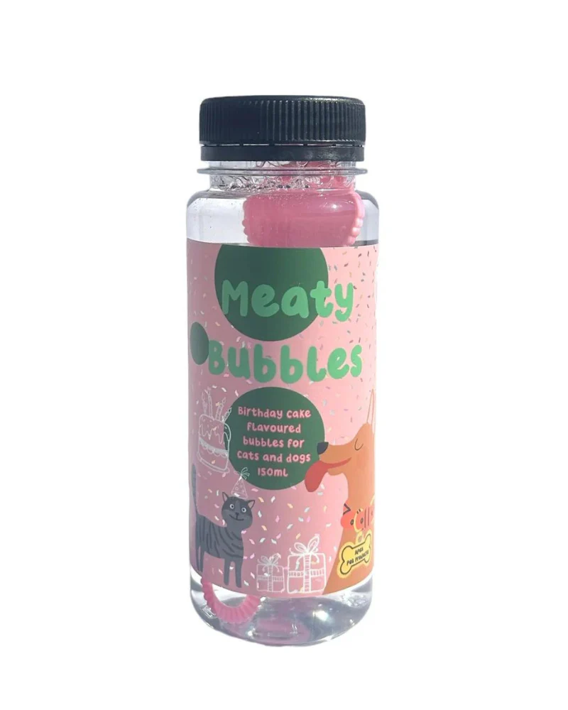 Birthday Cake Flavored Bubbles for Dogs & Cats (Vegan, Gluten Free and Halal Safe!) - Image 3