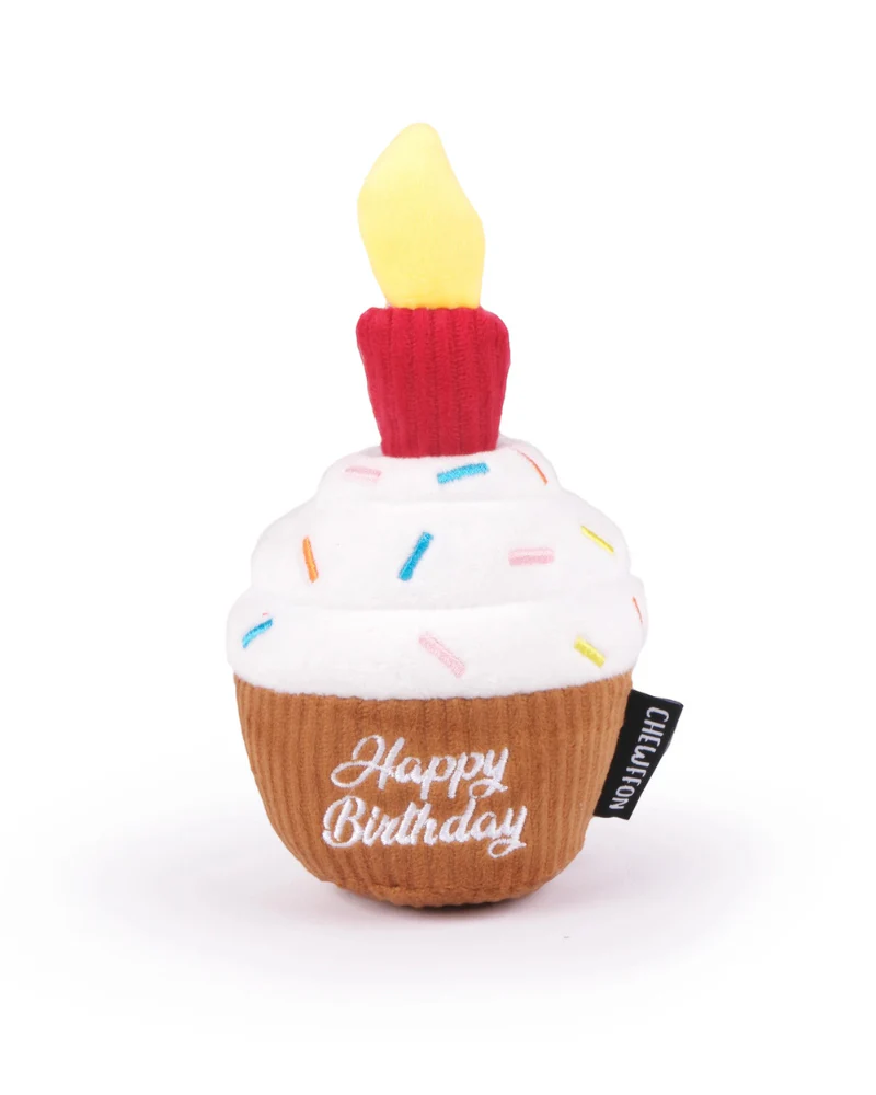 Birthday Cupcake Squeaky Snuffle Dog Toy - Image 3