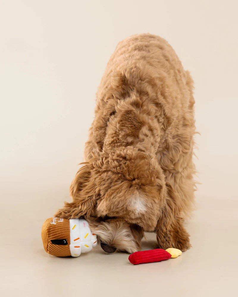 Birthday Cupcake Squeaky Snuffle Dog Toy - Image 6