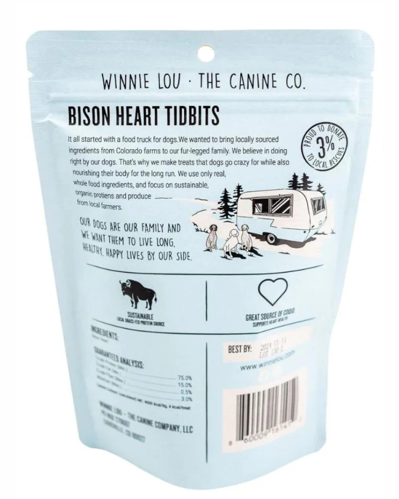 Bison Heart Tidbits Freeze-Dried Dog Treats - Image 5