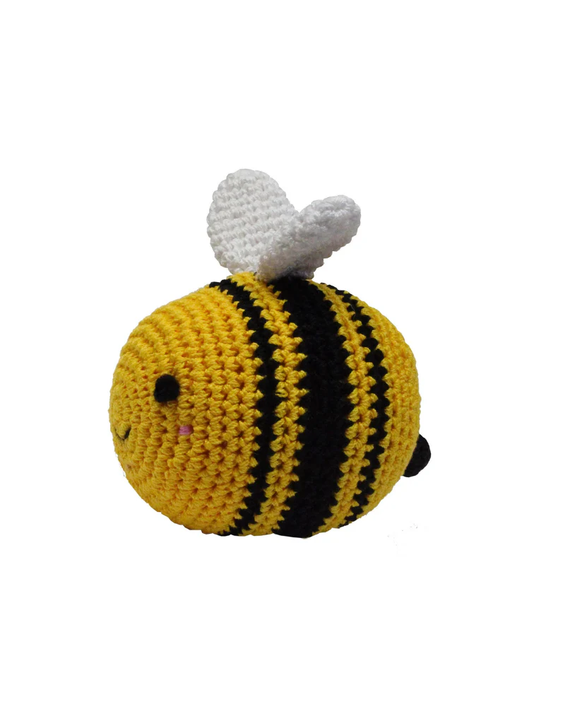 Bizzy the Bee Organic Cotton Knit Dog Toy - Image 2