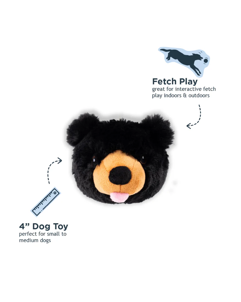 Black Bear 2-in-1 Fetch Ball Dog Toy - Image 3